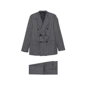 Caruso Grey Suits - Double  Breasted Suits Men